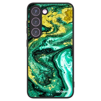 Picasee ULTIMATE CASE PowerShare Samsung Galaxy S23 5G - készülékre - Green Gold