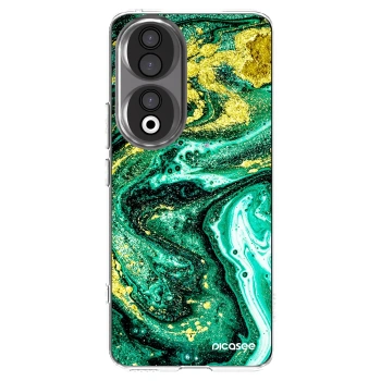 Picasee átlátszó szilikon tok az alábbi mobiltelefonokra Honor 90 5G - Green Gold
