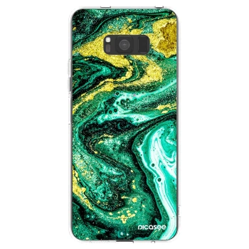 Picasee átlátszó szilikon tok az alábbi mobiltelefonokra Samsung Galaxy S8 G950F - Green Gold