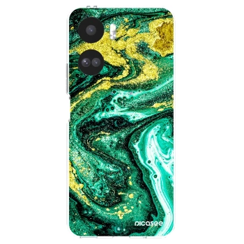 Picasee átlátszó szilikon tok az alábbi mobiltelefonokra Honor 90 Lite 5G - Green Gold
