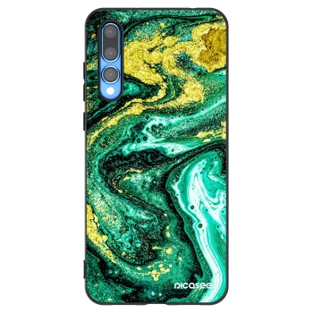 Picasee fekete szilikon tok az alábbi mobiltelefonokra Huawei P20 Pro - Green Gold