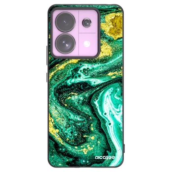 Picasee fekete szilikon tok az alábbi mobiltelefonokra Xiaomi Redmi Note 13 Pro 5G - Green Gold