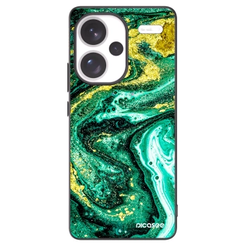 Picasee fekete szilikon tok az alábbi mobiltelefonokra Xiaomi Redmi Note 13 Pro+ 5G - Green Gold