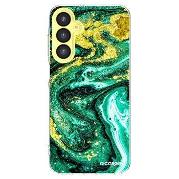 Picasee átlátszó szilikon tok az alábbi mobiltelefonokra Samsung Galaxy A25 A256B 5G - Green Gold