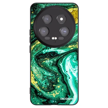 Picasee fekete szilikon tok az alábbi mobiltelefonokra Xiaomi 14 Ultra - Green Gold