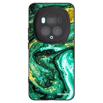 Picasee fekete szilikon tok az alábbi mobiltelefonokra Honor Magic6 Pro - Green Gold