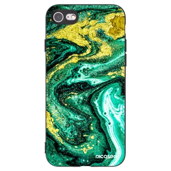 Picasee fekete szilikon tok az alábbi mobiltelefonokra Apple iPhone 8 - Green Gold