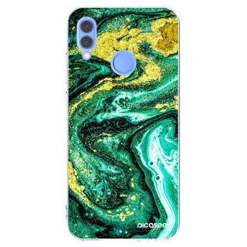 Picasee átlátszó szilikon tok az alábbi mobiltelefonokra Honor 10 Lite - Green Gold
