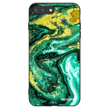 Picasee fekete szilikon tok az alábbi mobiltelefonokra Apple iPhone 7 Plus - Green Gold