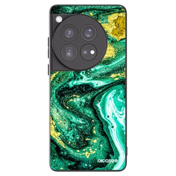 Picasee fekete szilikon tok az alábbi mobiltelefonokra OnePlus 12 5G - Green Gold