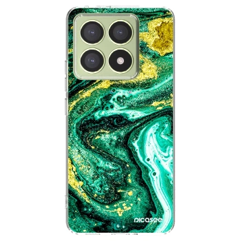 Picasee átlátszó szilikon tok az alábbi mobiltelefonokra Xiaomi 14T - Green Gold