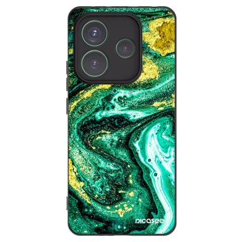 Picasee fekete szilikon tok az alábbi mobiltelefonokra Xiaomi Redmi Note 14 5G - Green Gold