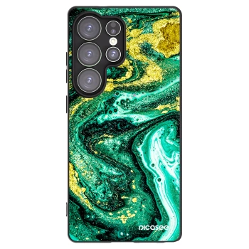 Picasee fekete szilikon tok az alábbi mobiltelefonokra Samsung Galaxy S25 Ultra 5G - Green Gold