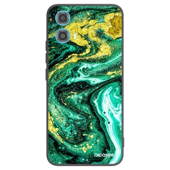 Picasee fekete szilikon tok az alábbi mobiltelefonokra Motorola Moto G34 5G - Green Gold
