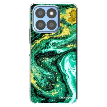 Picasee átlátszó szilikon tok az alábbi mobiltelefonokra Honor X8c - Green Gold