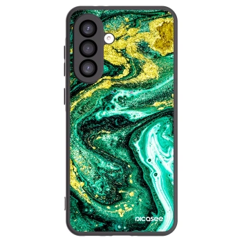Picasee fekete szilikon tok az alábbi mobiltelefonokra Samsung Galaxy A26 5G A266B - Green Gold