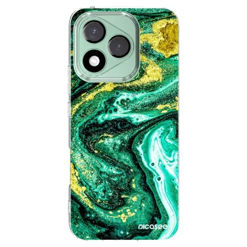 Picasee átlátszó szilikon tok az alábbi mobiltelefonokra Honor 400 Lite 5G - Green Gold