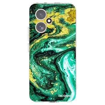 Picasee átlátszó szilikon tok az alábbi mobiltelefonokra Honor 400 5G - Green Gold