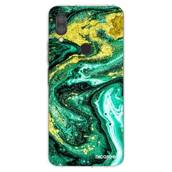 Picasee átlátszó szilikon tok az alábbi mobiltelefonokra Xiaomi Redmi 7 - Green Gold