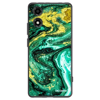 Picasee fekete szilikon tok az alábbi mobiltelefonokra Motorola Moto E14 - Green Gold