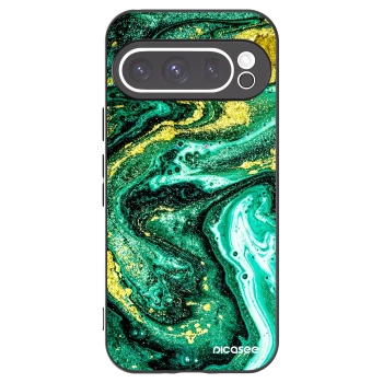 Picasee fekete szilikon tok az alábbi mobiltelefonokra Google Pixel 9 Pro XL - Green Gold
