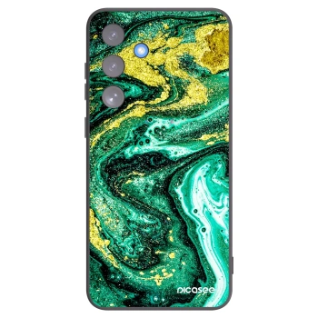 Picasee fekete szilikon tok az alábbi mobiltelefonokra Samsung Galaxy S25 FE 5G - Green Gold