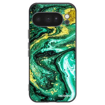 Picasee fekete szilikon tok az alábbi mobiltelefonokra Google Pixel 10 Pro - Green Gold