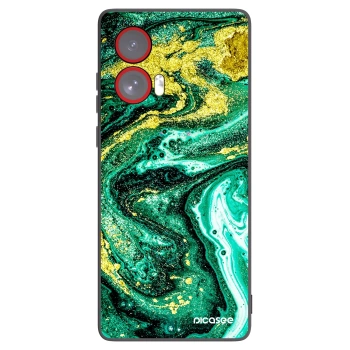 Picasee fekete szilikon tok az alábbi mobiltelefonokra Motorola Edge 50 Fusion - Green Gold