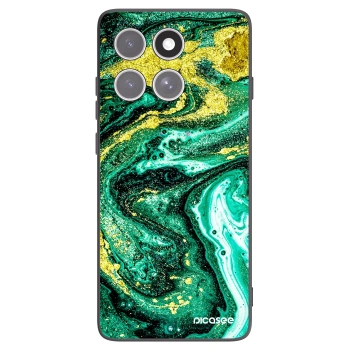 Picasee fekete szilikon tok az alábbi mobiltelefonokra Motorola Edge 60 Fusion - Green Gold