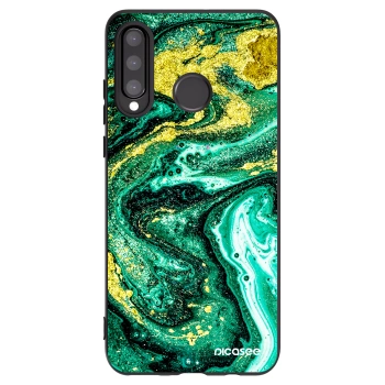 Picasee fekete szilikon tok az alábbi mobiltelefonokra Huawei P30 Lite - Green Gold