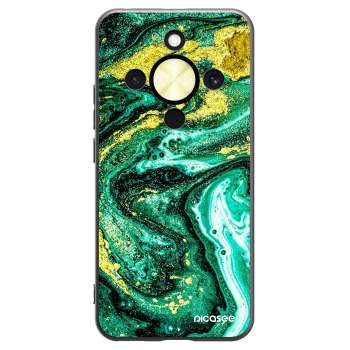 Picasee fekete szilikon tok az alábbi mobiltelefonokra Honor Magic8 Lite 5G - Green Gold