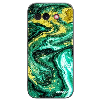 Picasee fekete szilikon tok az alábbi mobiltelefonokra Google Pixel 10a - Green Gold
