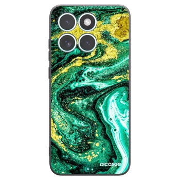 Picasee fekete szilikon tok az alábbi mobiltelefonokra Motorola Edge 70 Fusion - Green Gold