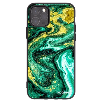 Picasee fekete szilikon tok az alábbi mobiltelefonokra Apple iPhone 11 Pro - Green Gold