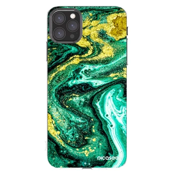 Picasee átlátszó szilikon tok az alábbi mobiltelefonokra Apple iPhone 11 Pro Max - Green Gold