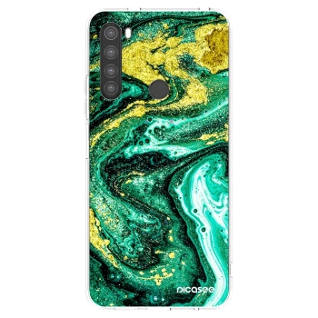 Picasee átlátszó szilikon tok az alábbi mobiltelefonokra Xiaomi Redmi Note 8 - Green Gold