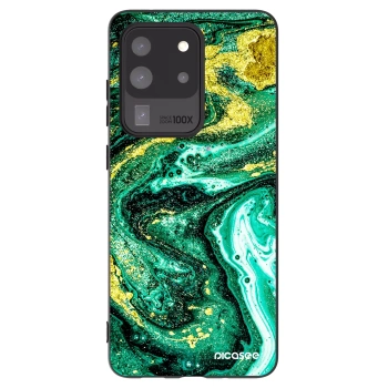 Picasee fekete szilikon tok az alábbi mobiltelefonokra Samsung Galaxy S20 Ultra 5G G988F - Green Gold