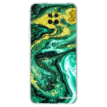 Picasee átlátszó szilikon tok az alábbi mobiltelefonokra Xiaomi Redmi Note 9 Pro - Green Gold