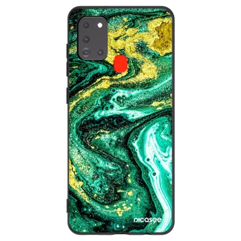 Picasee fekete szilikon tok az alábbi mobiltelefonokra Samsung Galaxy A21s - Green Gold