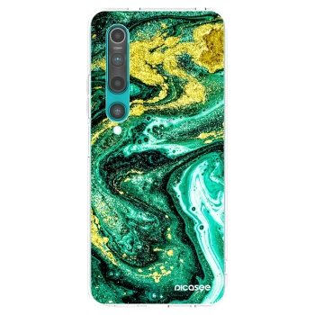 Picasee átlátszó szilikon tok az alábbi mobiltelefonokra Xiaomi Mi 10 - Green Gold