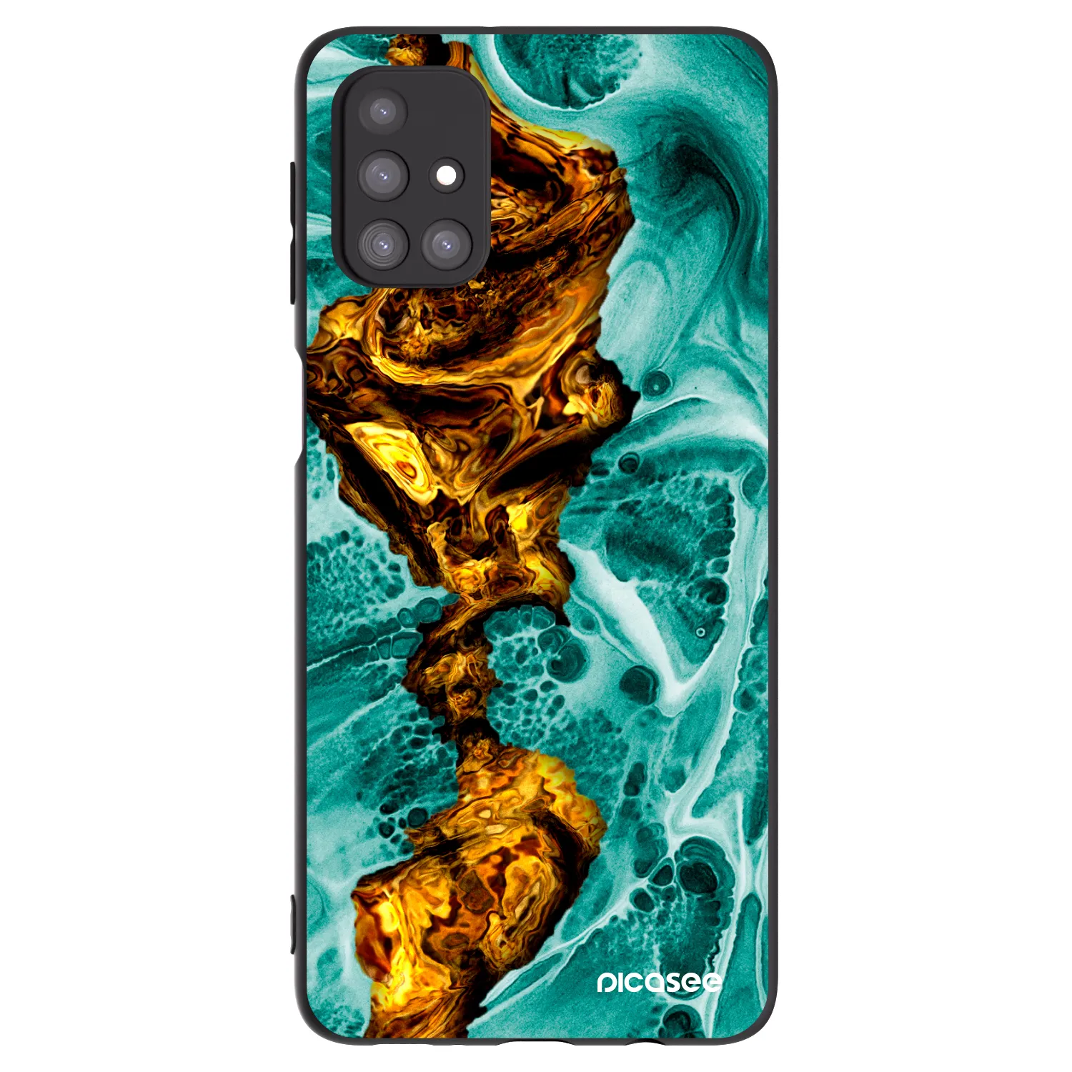 Picasee fekete szilikon tok az alábbi mobiltelefonokra Samsung Galaxy M31s - Goldsky