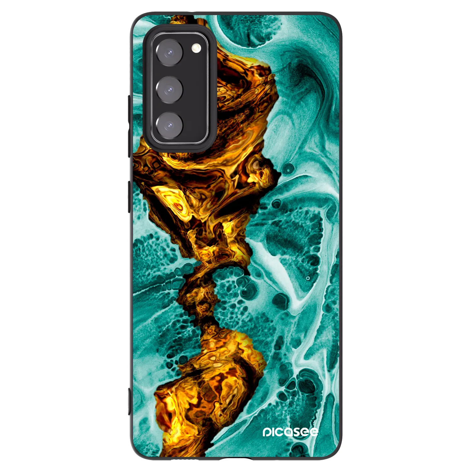 Picasee fekete szilikon tok az alábbi mobiltelefonokra Samsung Galaxy S20 FE - Goldsky