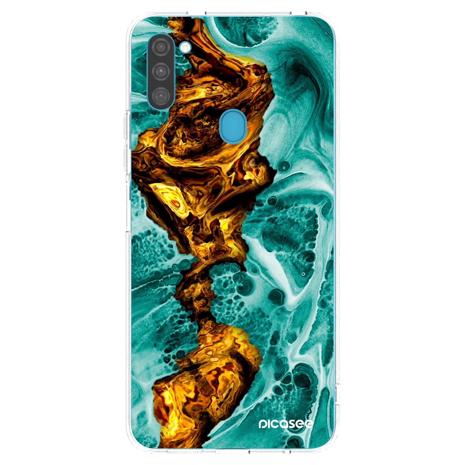 Picasee átlátszó szilikon tok az alábbi mobiltelefonokra Samsung Galaxy M11 - Goldsky