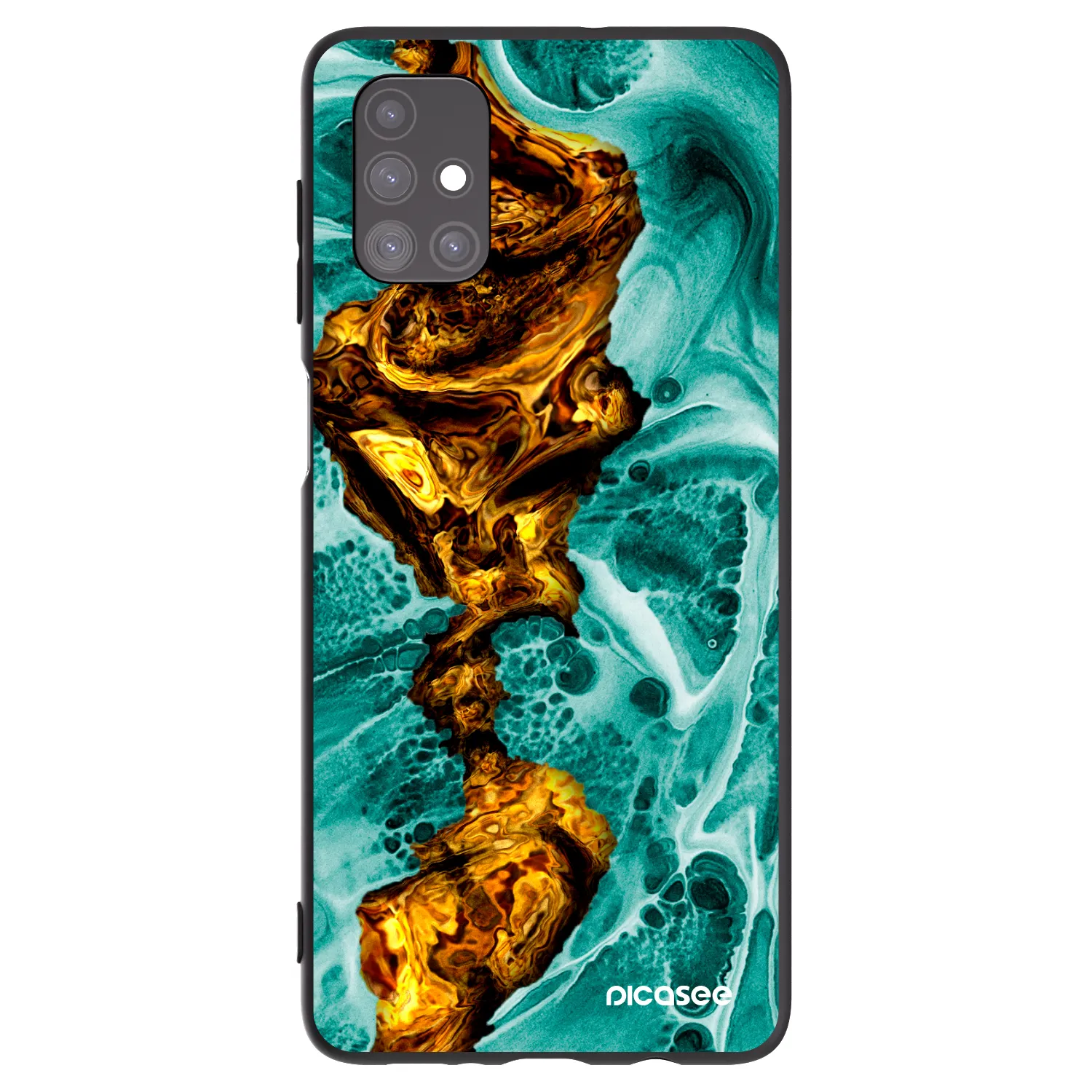 Picasee fekete szilikon tok az alábbi mobiltelefonokra Samsung Galaxy M51 M515F - Goldsky