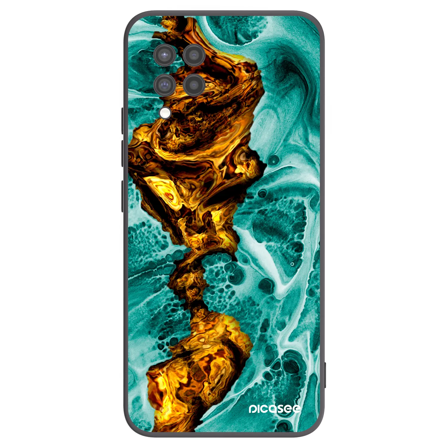 Picasee fekete szilikon tok az alábbi mobiltelefonokra Samsung Galaxy A42 A426B - Goldsky
