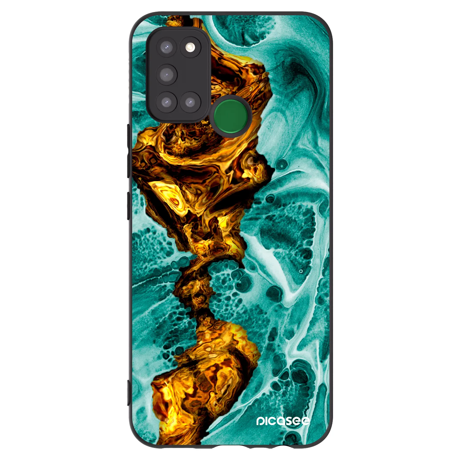Picasee fekete szilikon tok az alábbi mobiltelefonokra Realme 7i - Goldsky