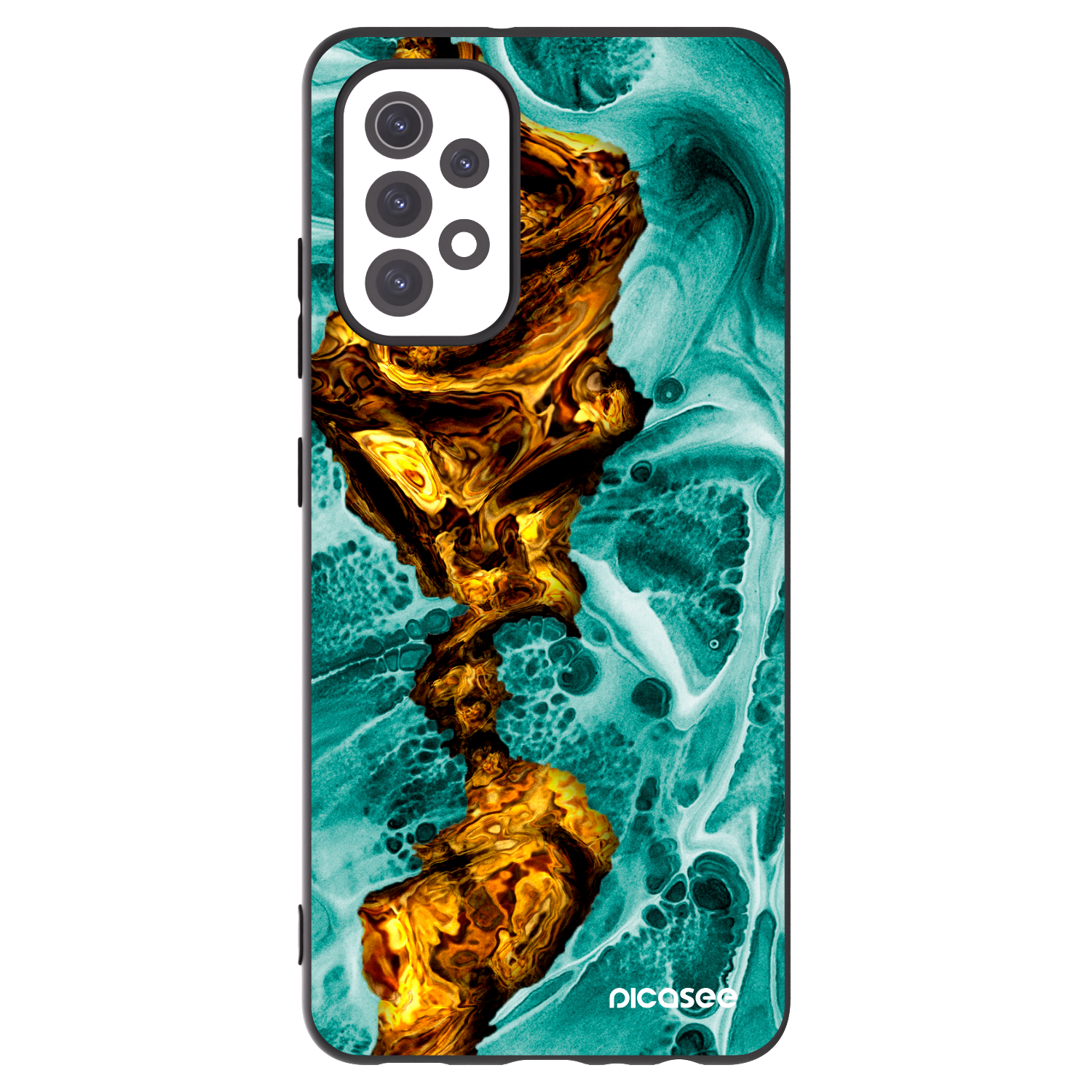Picasee fekete szilikon tok az alábbi mobiltelefonokra Samsung Galaxy A32 5G A326B - Goldsky