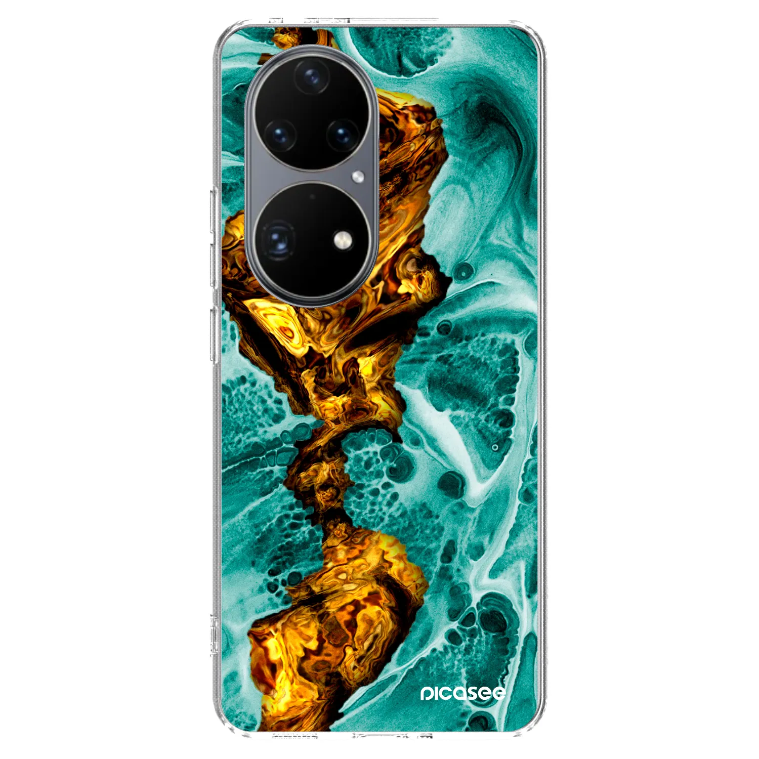 Picasee átlátszó szilikon tok az alábbi mobiltelefonokra Huawei P50 - Goldsky