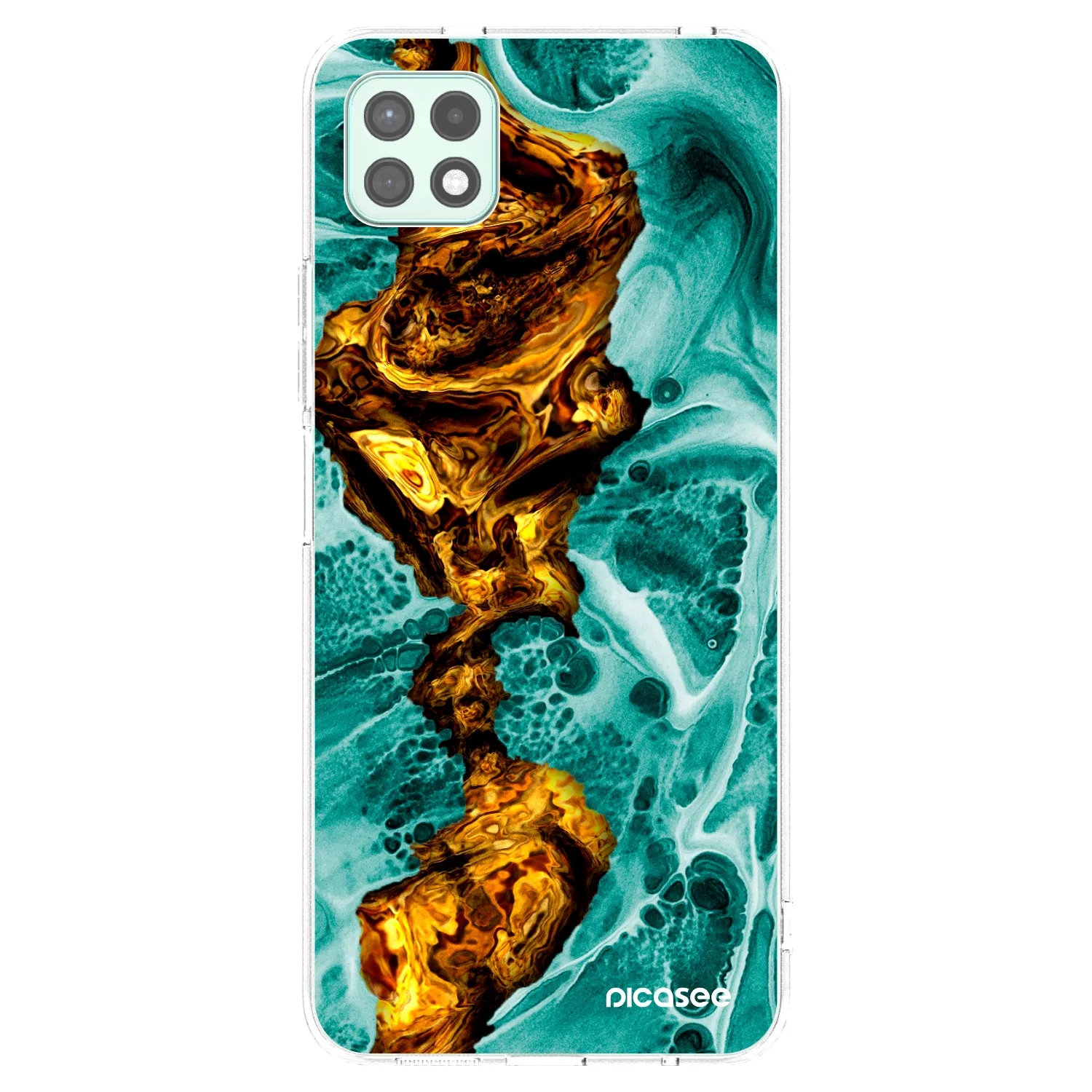 Picasee átlátszó szilikon tok az alábbi mobiltelefonokra Samsung Galaxy A22 A226B 5G - Goldsky