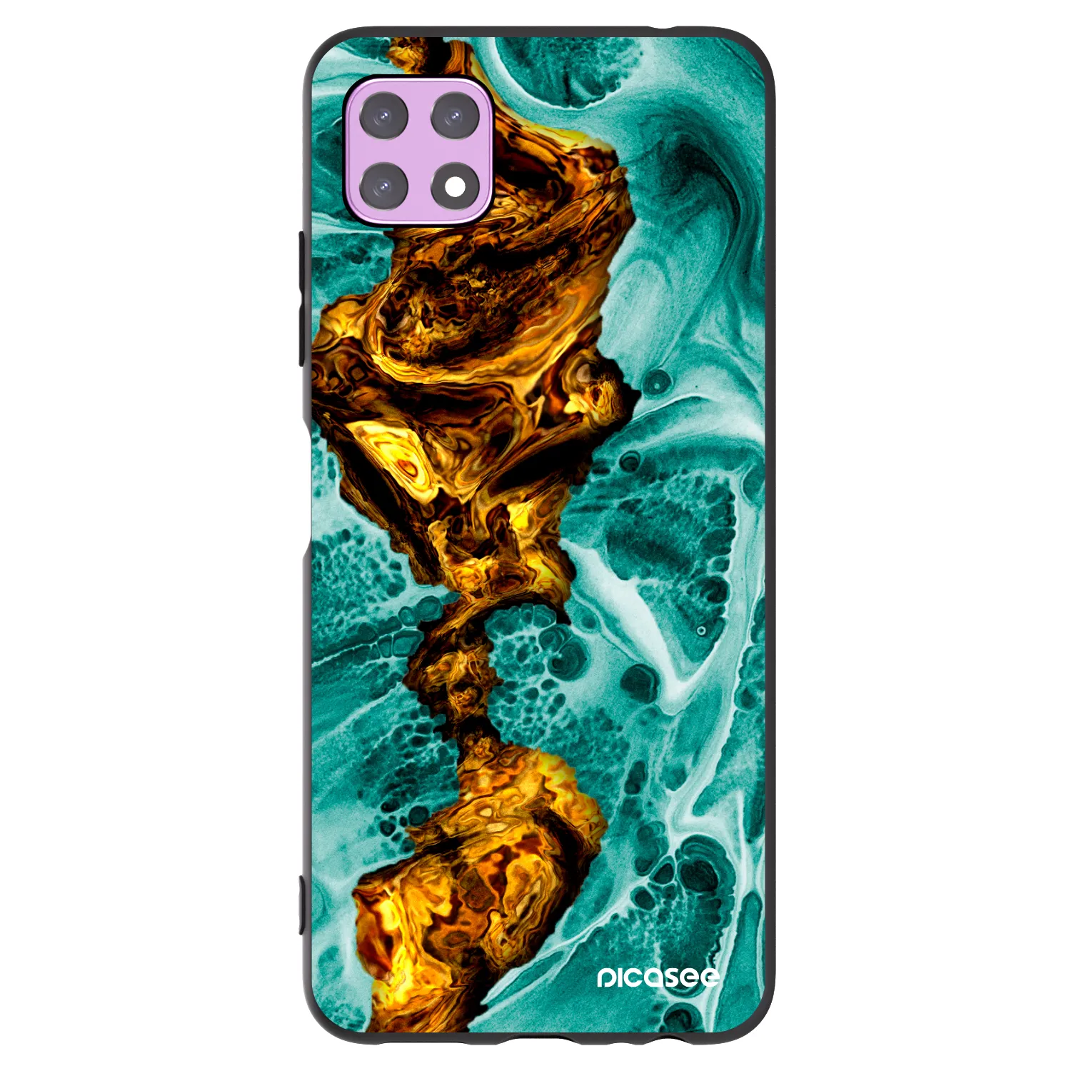 Picasee fekete szilikon tok az alábbi mobiltelefonokra Samsung Galaxy A22 A226B 5G - Goldsky